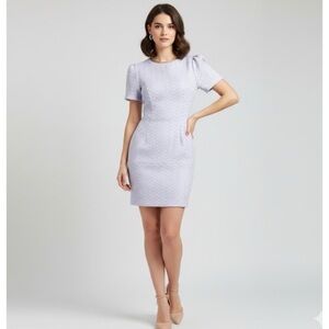 Elliatt Evoke Tulip Chevron Herringbone Lace Lilac Structured Mini Dress S